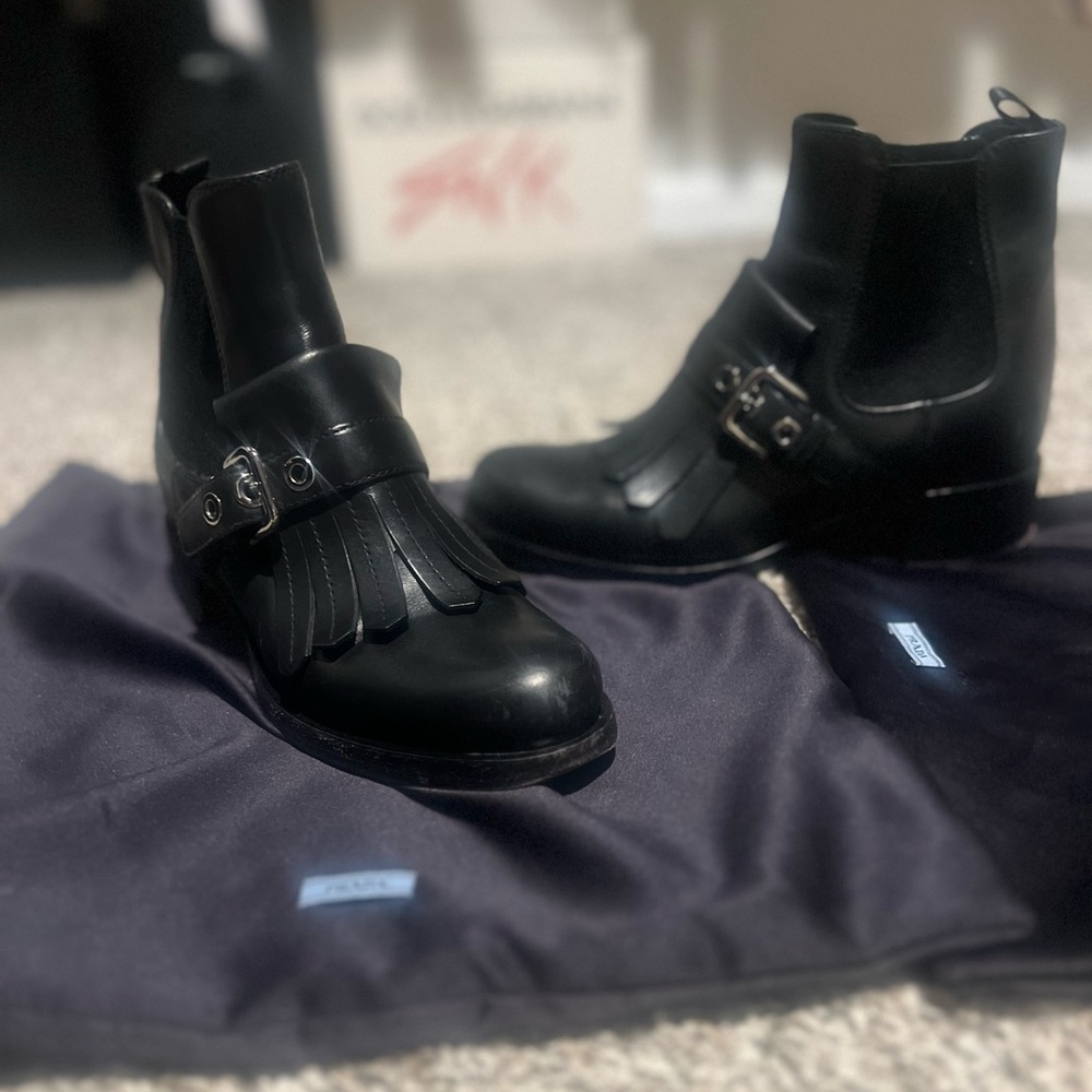 Prada combat boots.Size 36.5